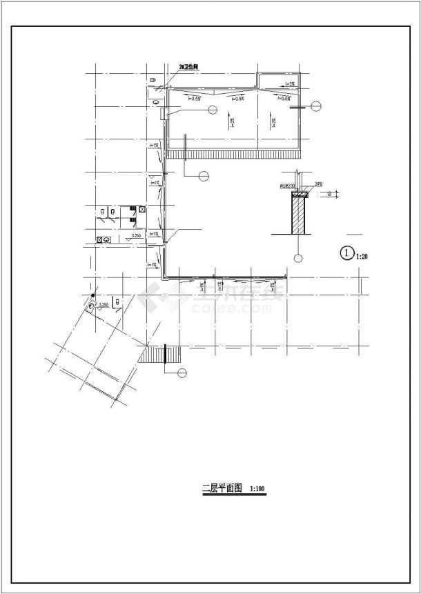 某地简单的办公楼建筑施工图（全套）-图二