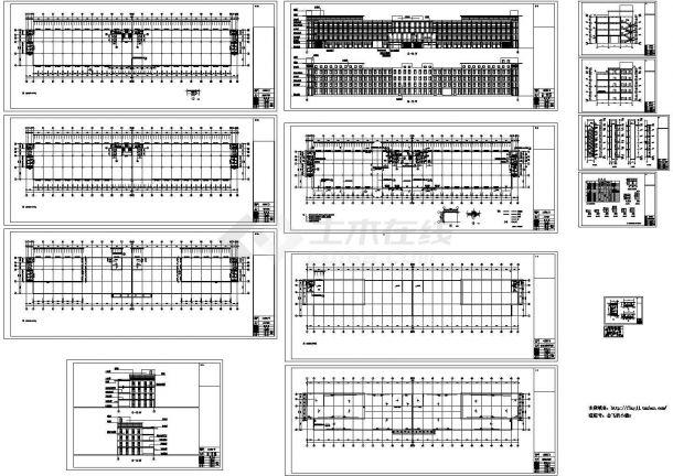  5层工业园厂房建筑施工图（长161.3米 宽27.5米）-图一