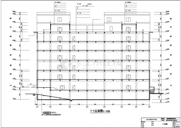 新东方百货大楼建筑设计CAD施工方案图-图二