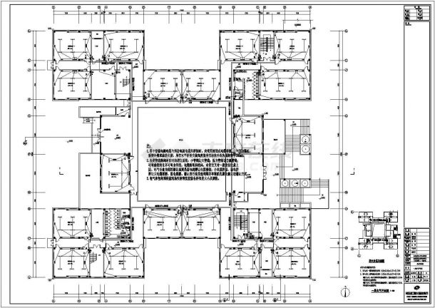某地大学综合实验楼电气CAD设计施工图-图二