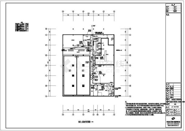 某地公司食堂电气CAD设计施工图-图一