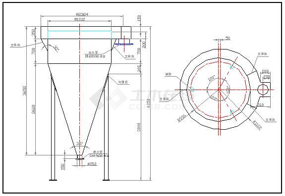 涡流反应器CAD结构图-图一