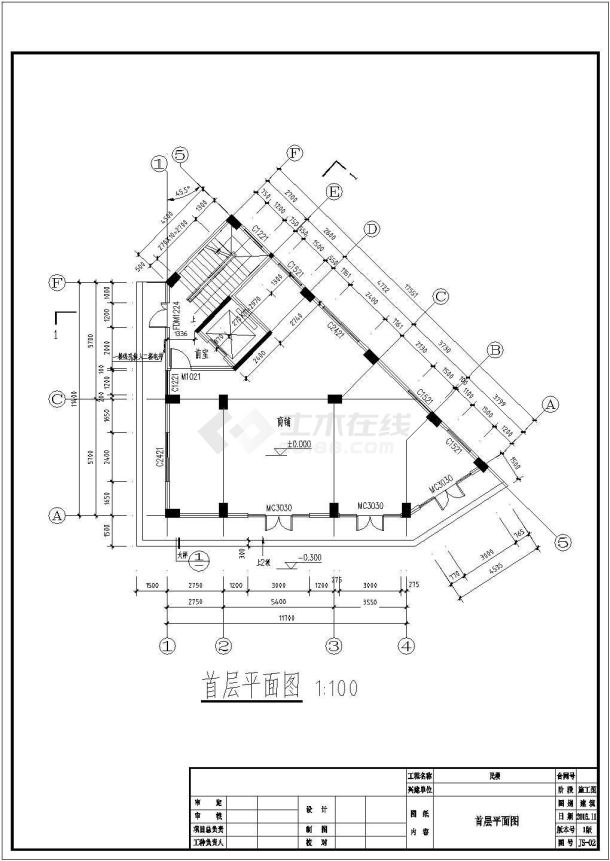 某地9层平民楼建筑CAD设计施工图-图一