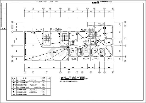 某地区多层商住楼内部电气设计CAD图-图一