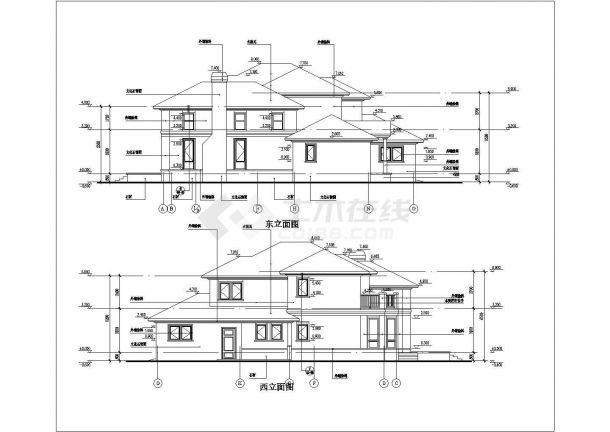  Construction drawing of a popular villa - Figure 1