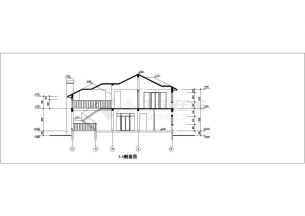 比较受欢迎的一套别墅施工建筑图纸-图二