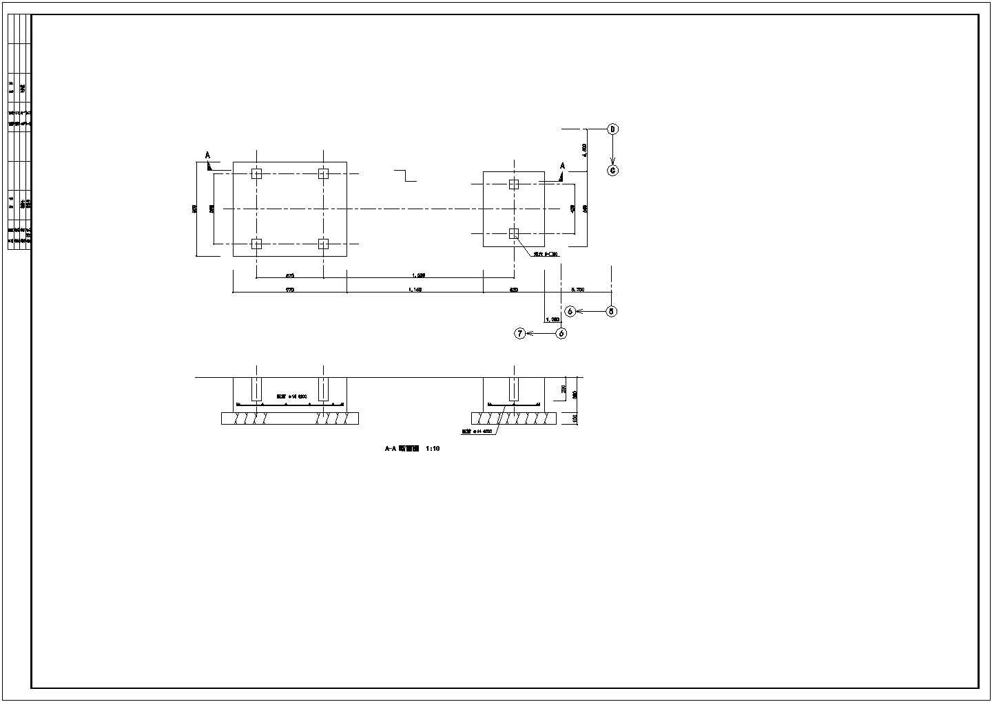 设备基础平面设计方案及施工全套CAD详图