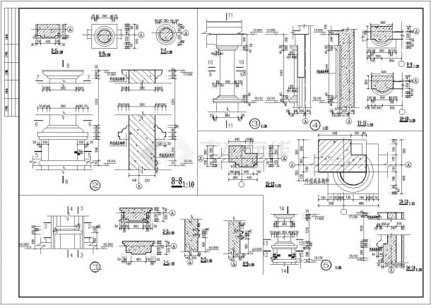 办公楼建筑施工设计方案全套CAD平面图-图一