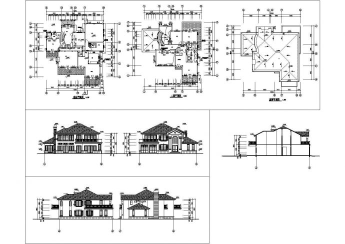 某二层新农村别墅建筑设计图（长19.2米 宽18.2米 ）_图1