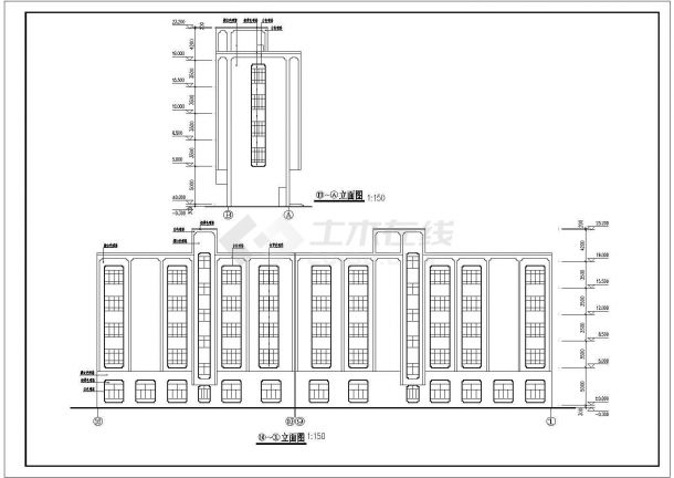 北京某宾馆建筑施工CAD设计图纸-图一