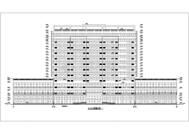 娱乐城大厦建筑设计CAD平立剖图-图一