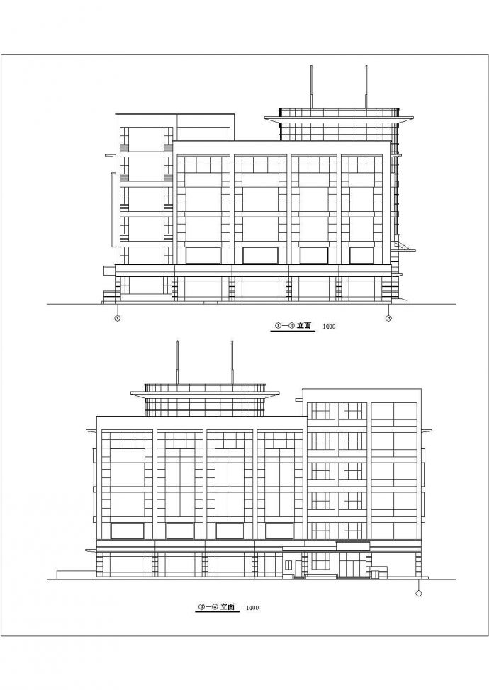岳堤超市建筑设计CAD方案施工图_图1