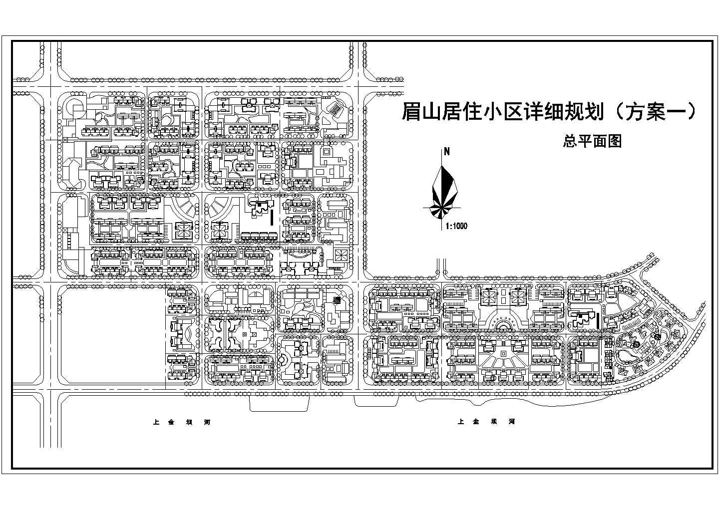 居住小区建筑规划平面图（节点详细）