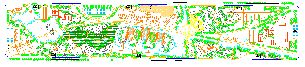 某地小型公园园林规划设计cad总图