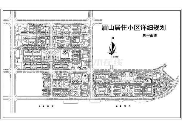 比较经典的居住小区规划建筑cad图-图二