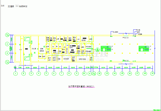 某地地铁车站装修CAD设计施工图-图二