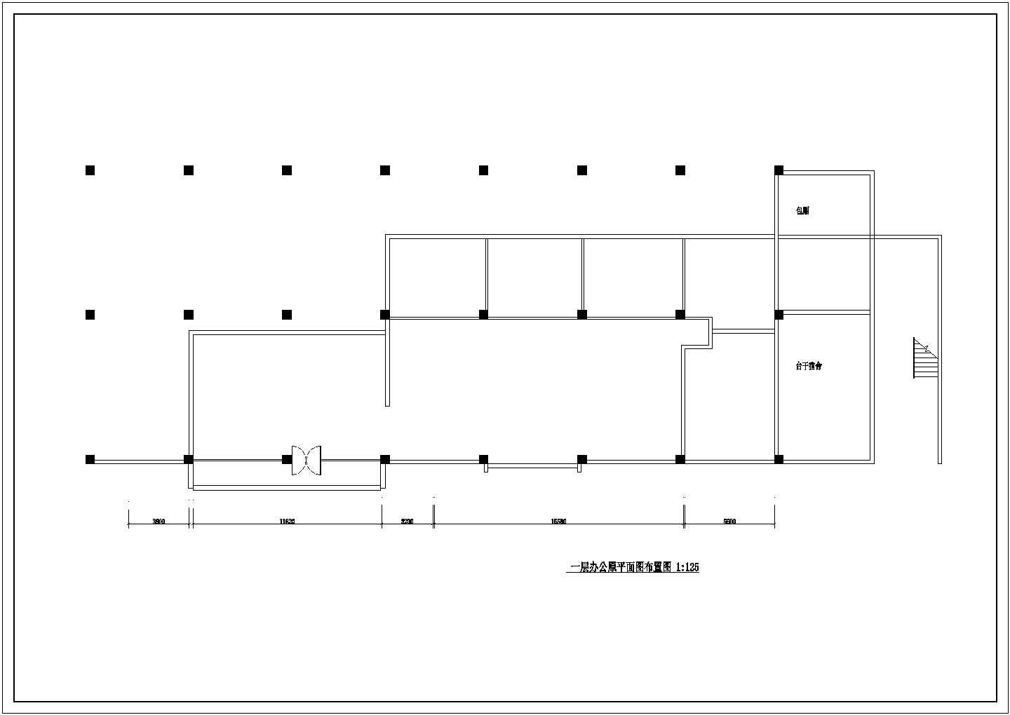 某地电器厂房间装修CAD设计施工图