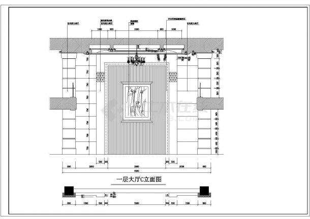 比较精美的浅塘别墅建筑设计图（全套）-图一