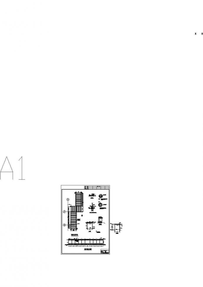 某生态园建设工程的花架长廊设计图_图1