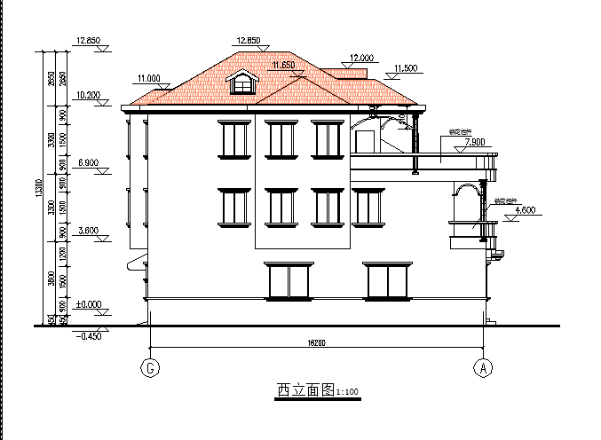 比较受欢迎的的别墅建筑施工图（全套）_图1
