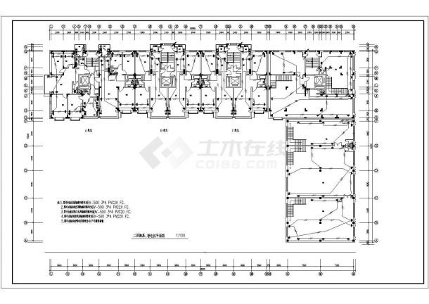 某地区12层住宅小区电施工CAD图-图二