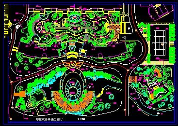 某小区完整绿化施工图-图一