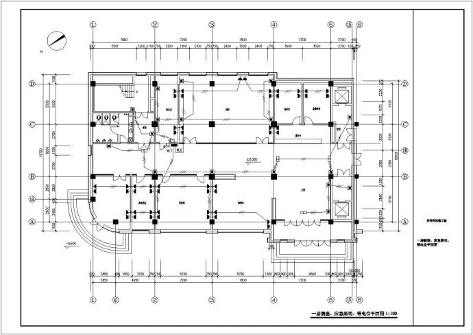 宾馆招待所电气设计方案CAD施工图_图1