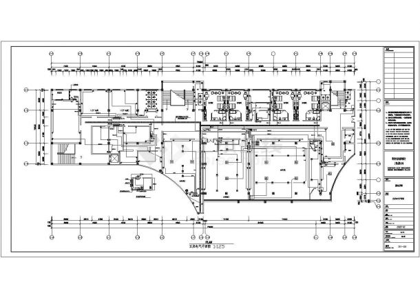 东方宾馆全套电气设计CAD施工图-图一