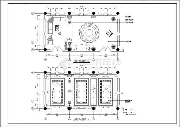 某地高级餐厅装修CAD设计施工图-图二