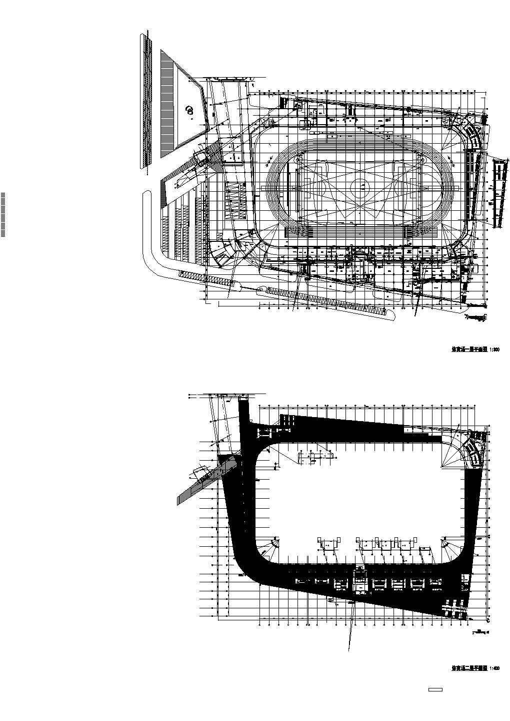 奥体中心体育场弱电-电气设计cad图纸