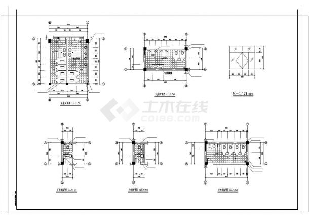 某地新菜场修改工程建筑施工图-图一