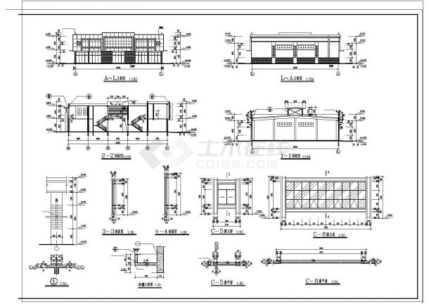 某地新菜场修改工程建筑施工图-图二