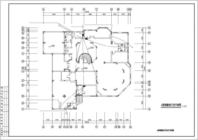 某地区高档别墅成套电气CAD设计图_图1