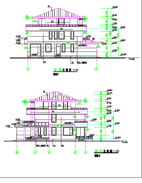 别墅样板建筑cad方案图（节点详细）-图二