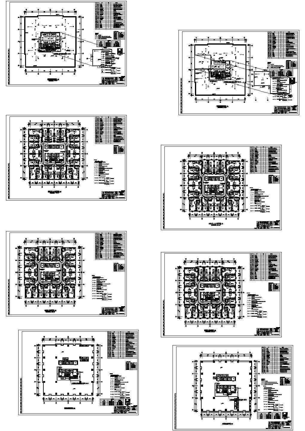 知名大型商业办公综合体电气智能化cad设计图