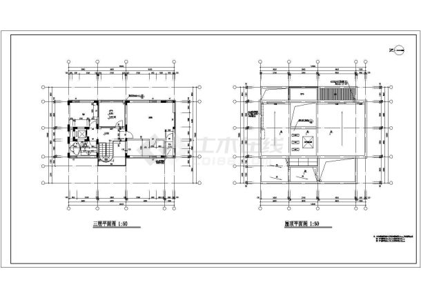 单体别墅建筑cad施工图（节点详细）-图二