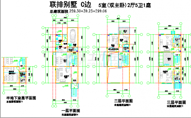 德式小别墅方案建筑cad设计图纸-图二