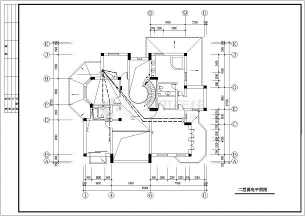 某地区别墅电气施工说明设计CAD图-图一