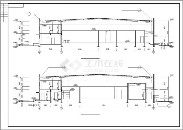 某地区钢结构厂房建筑平立面全套图-图二