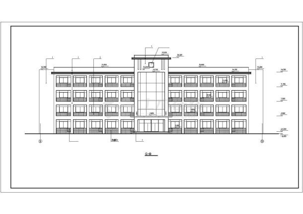 某城市工厂CAD综合楼建筑扩出图-图一