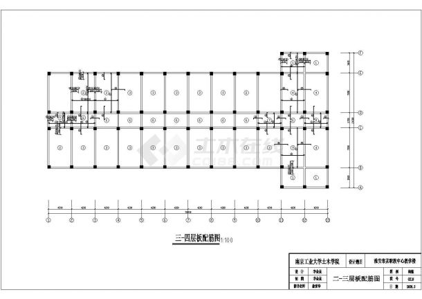 3200平米四层职教教学楼建筑图纸-图二