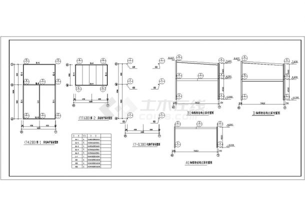 某钢结构展厅建筑结构设计施工图纸-图二