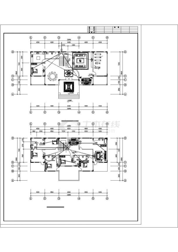 某地区别墅全套电气设计CAD图纸-图一