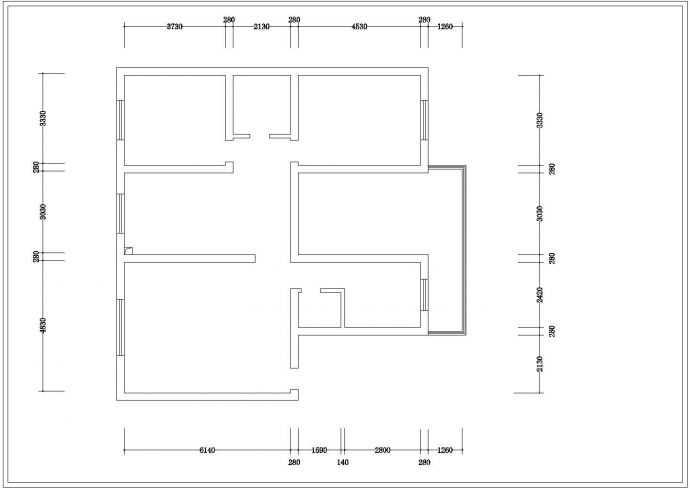 多种两室室内家居装修设计cad施工图_图1