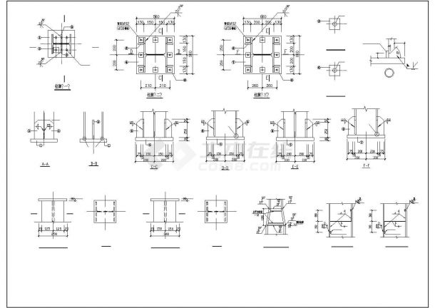 别墅结构设方案及施工全套CAD平面图-图二