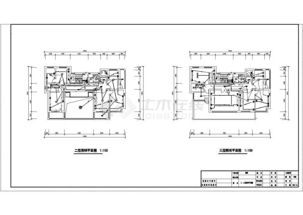 某地区别墅全套建筑电气CAD设计图-图二