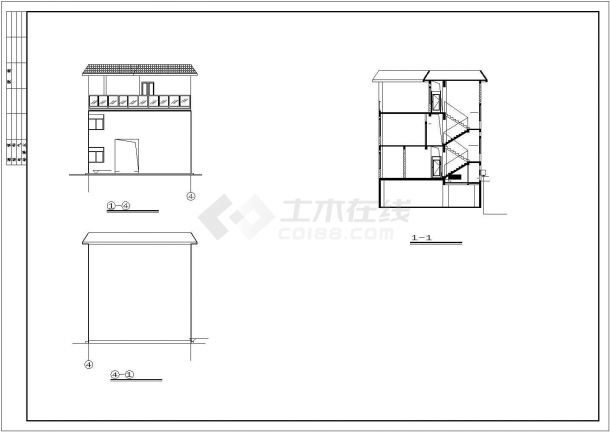 带地下室住宅结构设计方案及施工全套CAD图纸-图二