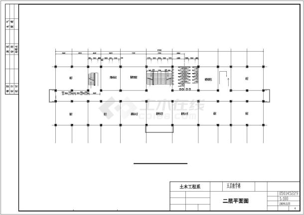 4665平米五层教学楼建筑设计图-图一