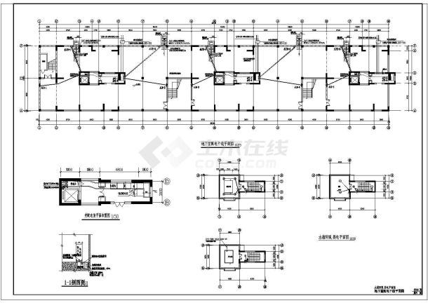 某地区底商住宅楼强弱电施工CAD图-图一