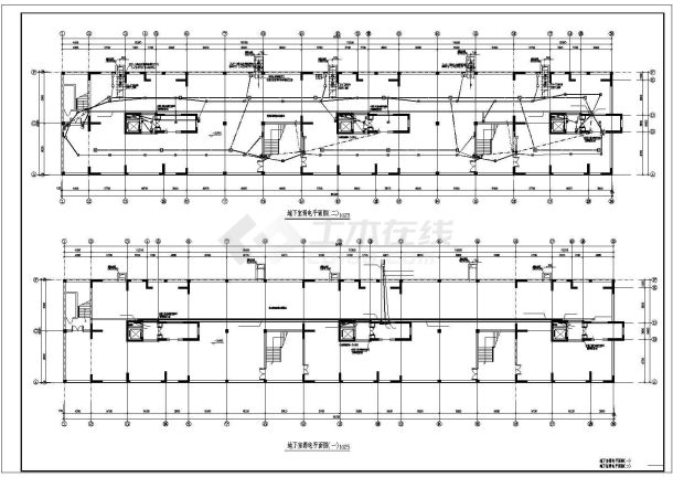 某地区底商住宅楼强弱电施工CAD图-图二